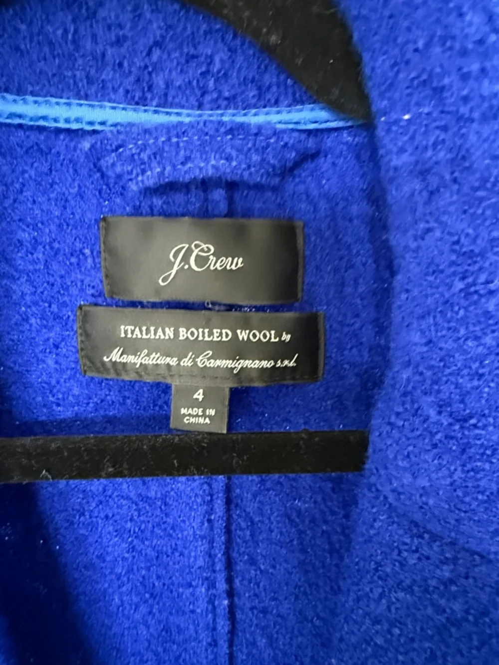 J. Crew Women’s Wool Royal Blue Overcoat - Picture 2 of 7